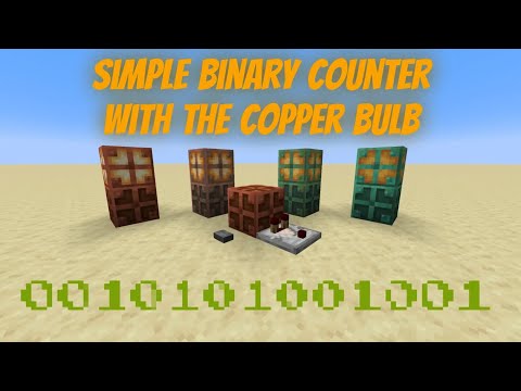 the copper bulb CHANGES Minecraft computing (simple binary counter)