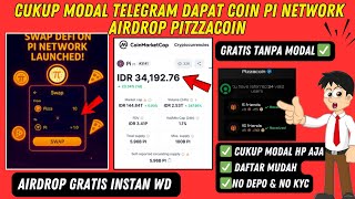 Tutorial cara Garap AIRDROP PIZZACOIN, Modal Telegram, Instan WD, Claim Reward PI NETWORK GRATIS !!!