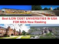 Top LOW COST UNIVERSITIES IN USA FOR MBA New Ranking