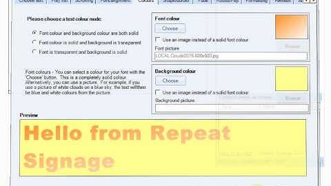 Repeat Signage Controls - Text Label control