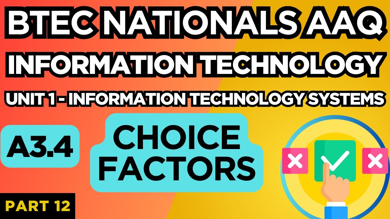 BTEC Nationals IT AAQ | Unit 1 IT | Systems | 