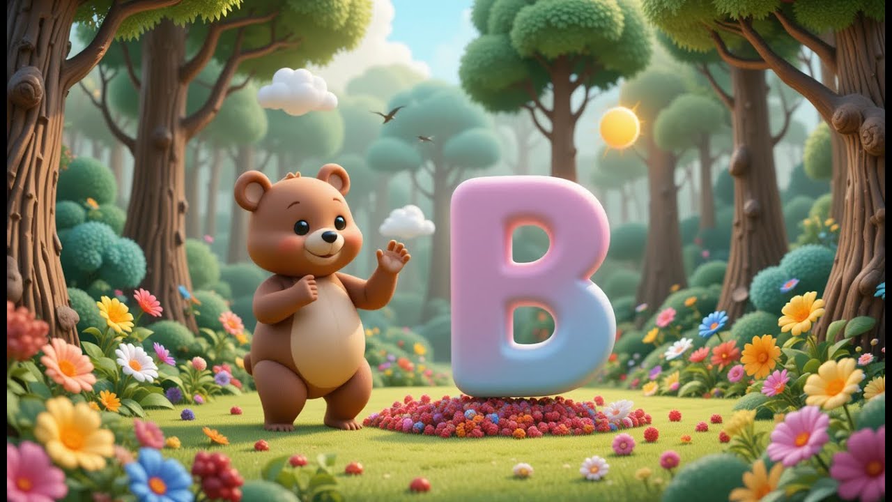 B is for Bear | ABC Animal Song for Kids | Learn the Alphabet with Bear ...