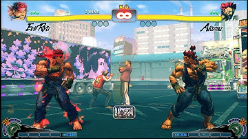 EVİL RYU VS AKUMA | CPU VS CPU Ultra Street Fighter IV  (Hardest AI)