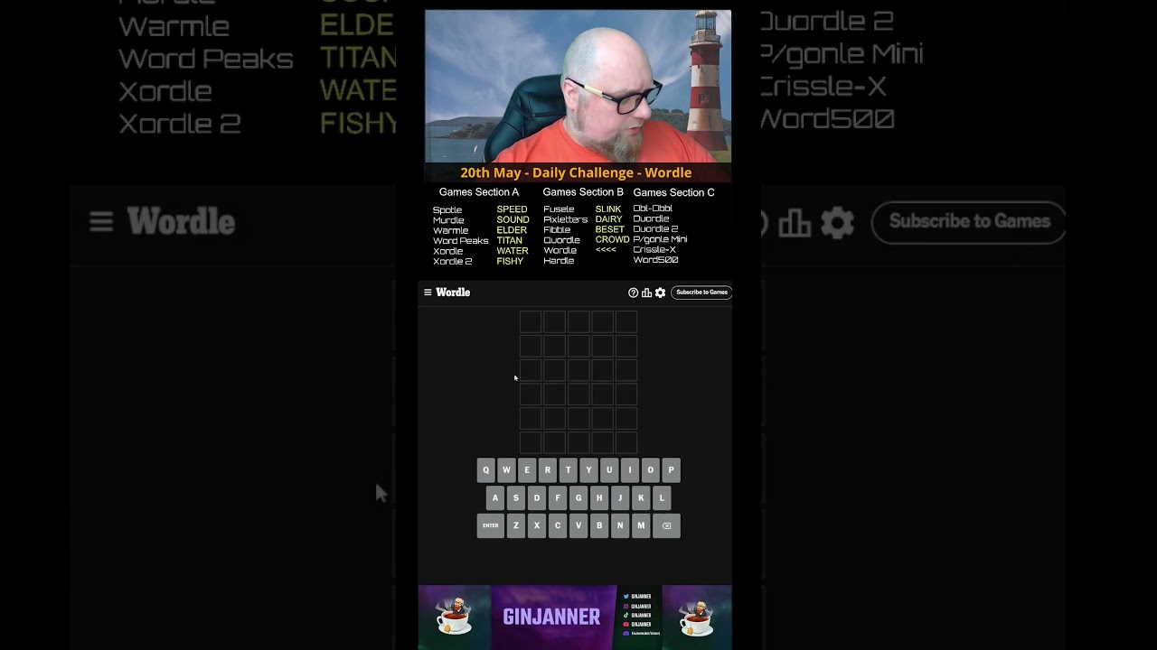 Daily Word Games Challenge - Wordle 20th May 