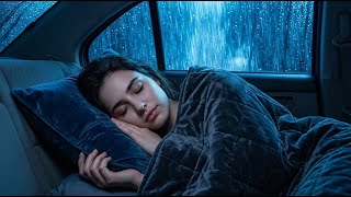 Gentle Rain on a Warm Car Roof During Night Calm for Better Sleep
