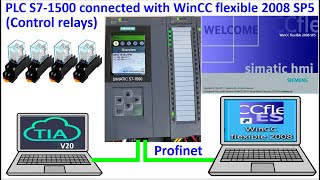 PLC S7-1500 control relays with WinCC Flexible HMI simulation