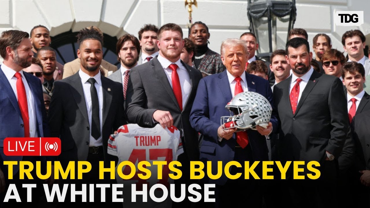 Donald Trump Live: Trump Welcomes NCAA Champions | Ohio State Honored at White House