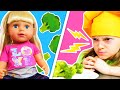 Seline e sua boneca foram envenenadas pela comida do chef! Vídeo infantil. História infantil.