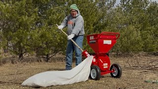 Harbor Freight PREDATOR 212cc chipper/shredder, assembly, operation- also featuring Dak the barn cat