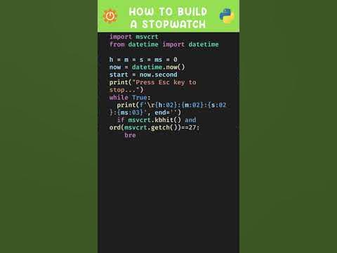 Build Stopwatch using Python - YouTube