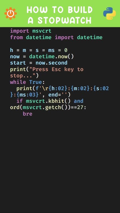 Build Stopwatch using Python - YouTube