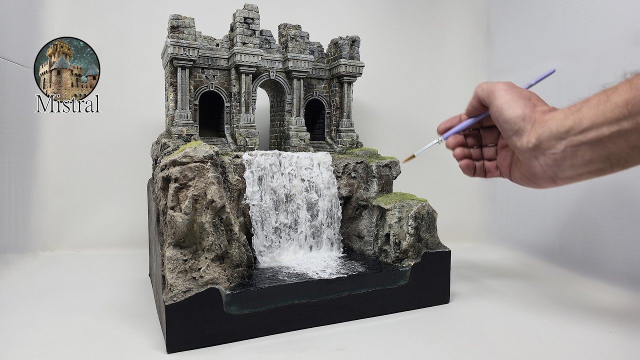 How to Build an Ancient Temple Ruins Diorama with Waterfall | Full Tutorial