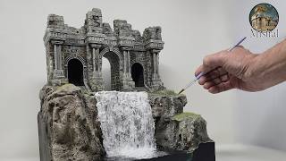 Download Lagu How to Build an Ancient Temple Ruins Diorama with Waterfall | Full Tutorial MP3