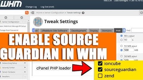 How to enable Source Guardian PHP Loader in WHM?
