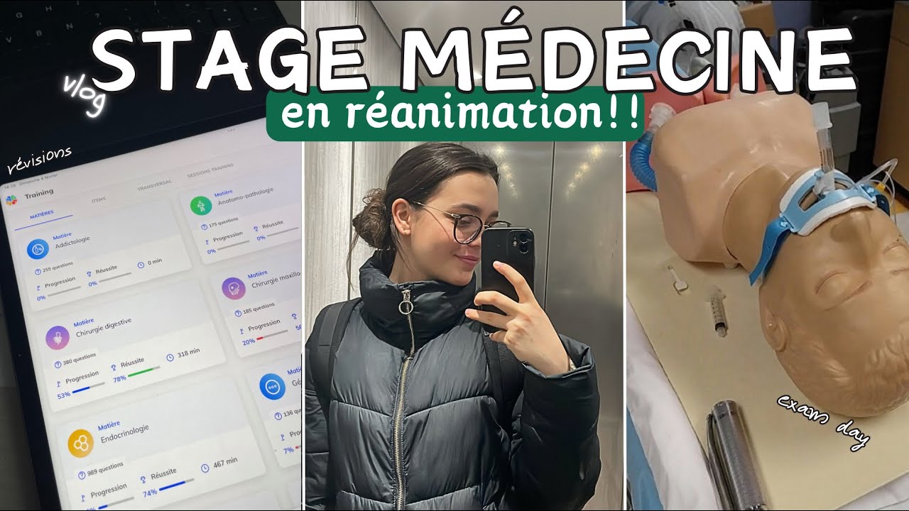 UNE SEMAINE AVEC MOI EN STAGE DE RÉANIMATION (4e année de MÉDECINE)
