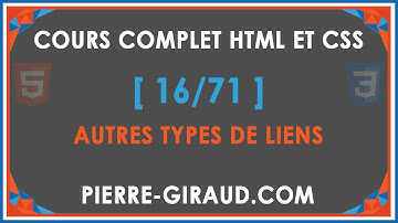 COURS COMPLET HTML ET CSS [16/71] - Autres types de liens HTML