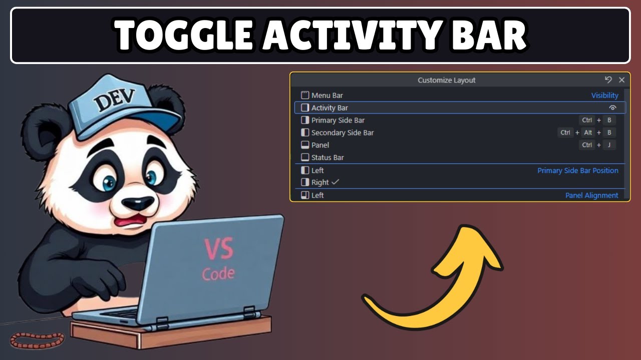 How to Toggle Activity Bar in Visual Studio Code - YouTube