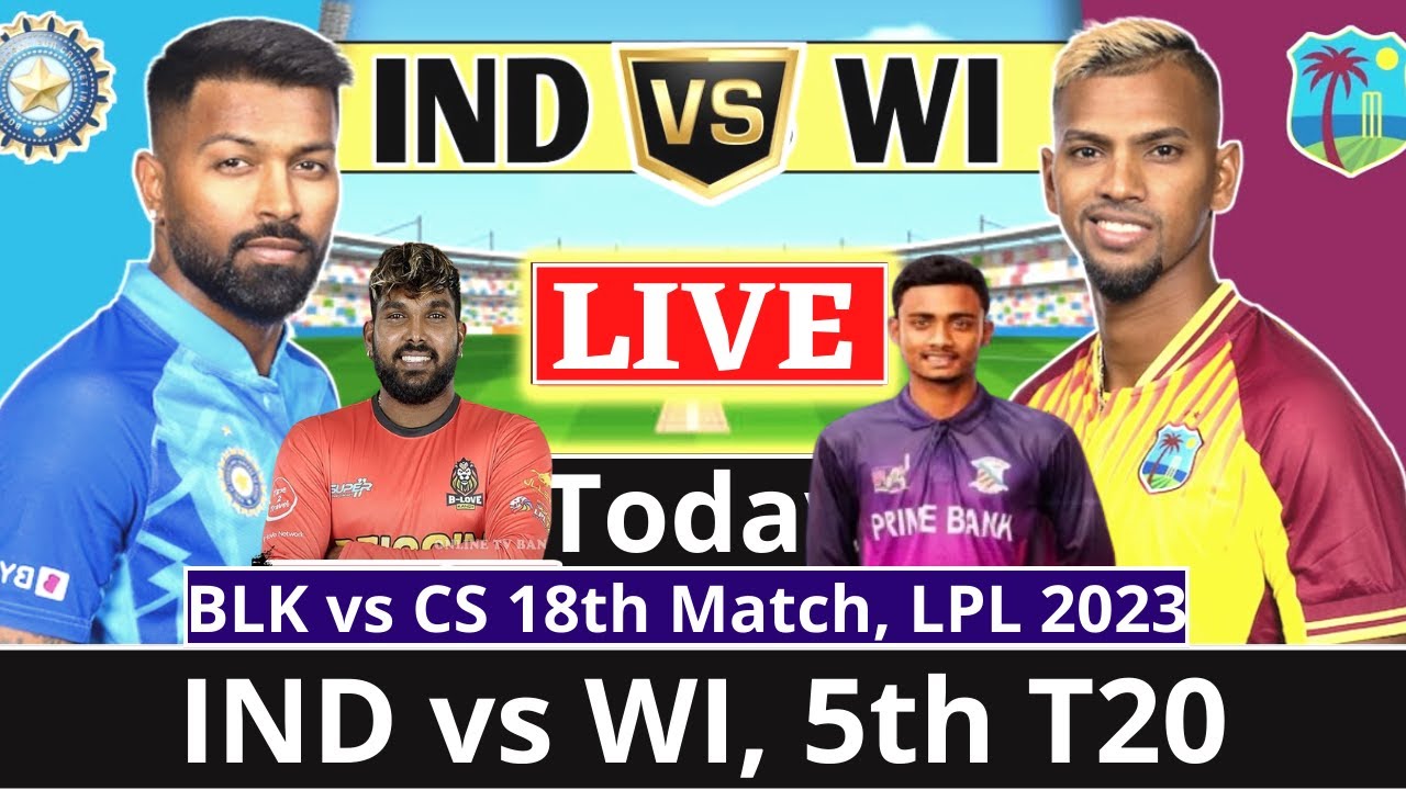 🔴Live West Indies vs India, 5th T20I - Live Cricket Score, Commentary- Live cricket Match