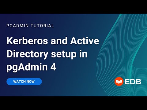 Kerberos and Active Directory setup in pgAdmin 4