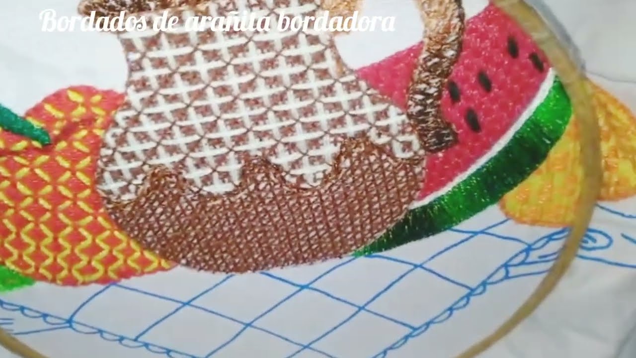 COMO BORDAR UNA SERVILLETA,  PUNTADA PARA DISEÑOS GRANDES DE SERVILLETAS,  #puntadasfaciles #bordado