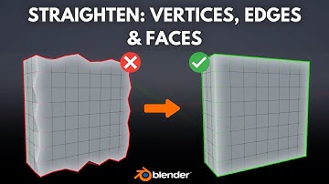 Straighten Vertices, Edges & Faces in Blender!