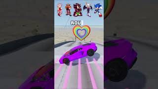 Sonic and Pals: Who wins the race challenge through lasers and rainbow hearts?