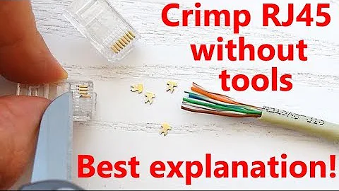 BEST VIDEO How to Make/Crimp RJ45 Ethernet Cable without Crimping Tool using screwdriver