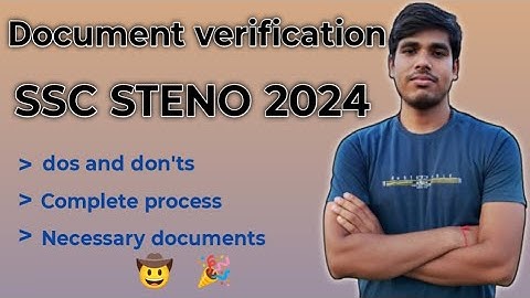 Document Verification Process 🎉 | ssc steno 2024 | Complete Process🤓 | 