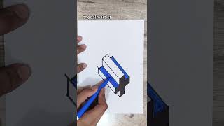 How to draw 3D optical illusions drawing.#viral #drawing #shortsviral #art #3d #3dart #shorts #trend
