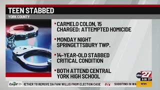 York County high school student in critical condition after stabbing, teen charged
