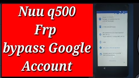 Nuu q500 Frp Bypass Google Account/ Nuu q500 Frp unlock