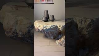 Suddenly—our stone-inspired coffee tables steal the show#handcrafteddesign #artisticdesign #table