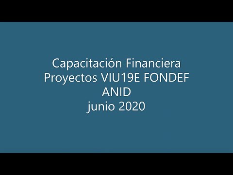 Capacitación Valorización de la Investigación en la Universidad (VIU) 2019 - Financiera