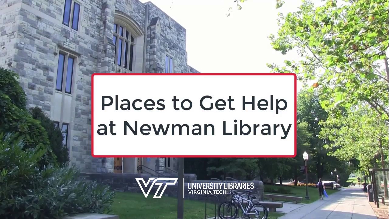 Places to Get Help at Newman Library YouTube