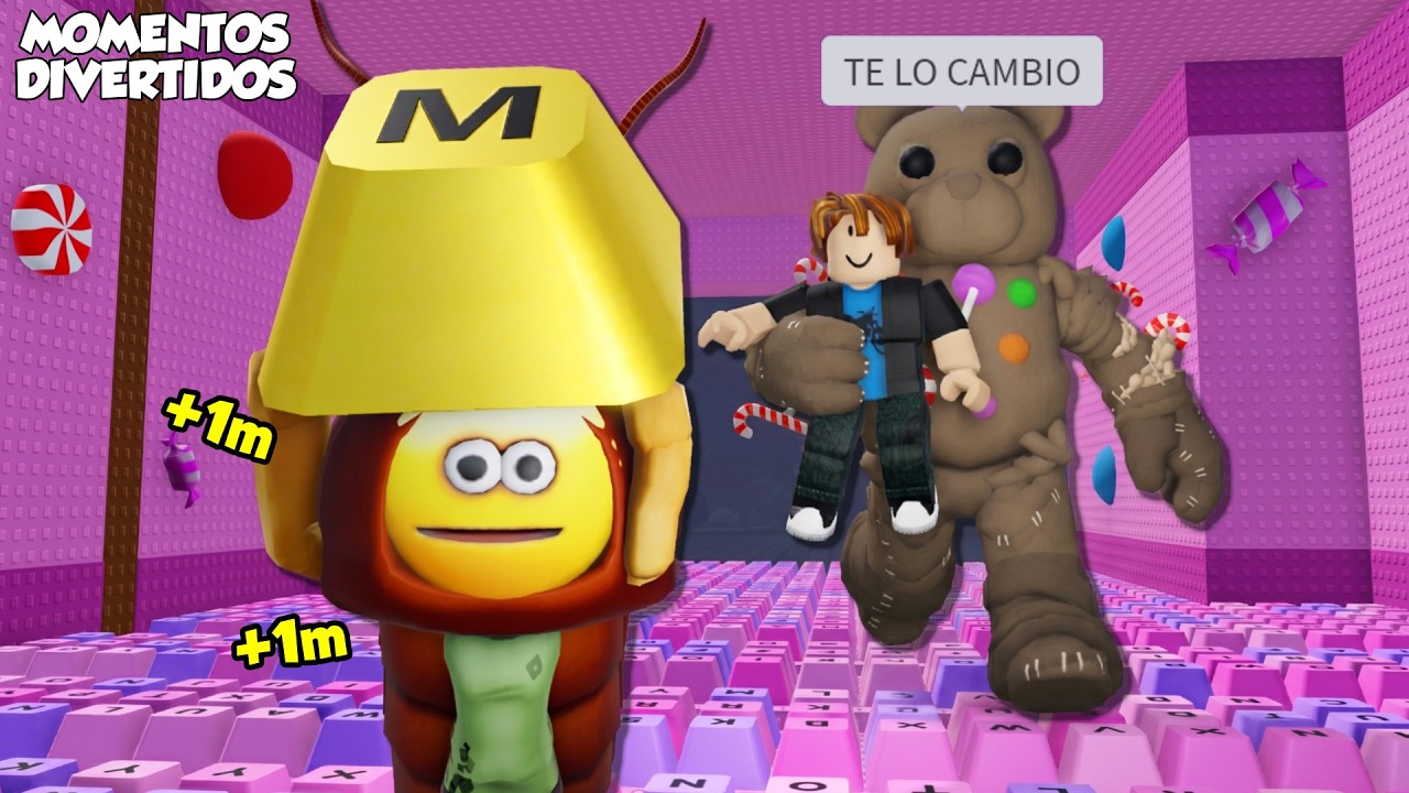 ESCAPANDO DEL OBBY DEL TECLADO ASMR (PARTE 2) (momentos divertidos) (roblox)