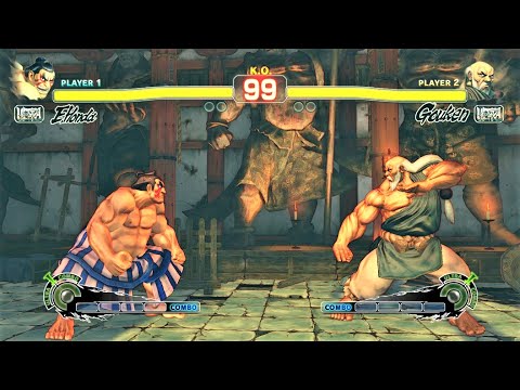 E. Honda vs Gouken (Hardest AI) - Ultra Street Fighter IV
