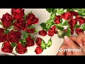 МК Легко и быстро. Розы из лент 🌹🌹.  Ribbon flowers