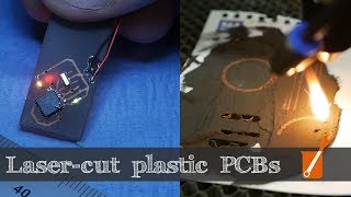Make plastic printed circuits with a standard laser cutter