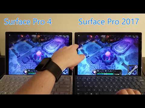 Surface Pro 2017 v. Surface Pro 4 - Side by Side Extended Load Gaming - Overwatch, LOL, more