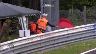 ADAC Zurich 24h 2016. 24 Hours of Nurburgring Nordschleife. Chaos Carnage & Red Flag
