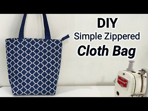 VERY EASY !!! Zipper Tote Bag Sewing Tutorial | How to make Reusable ...