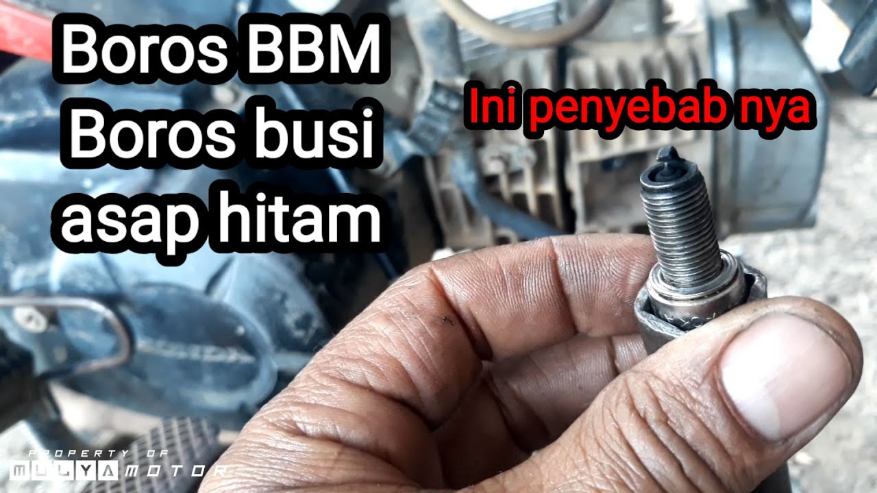 Penyebab semua motor karbu ngebul hitam dan boros busi.