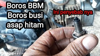 Penyebab semua motor karbu ngebul hitam dan boros busi.