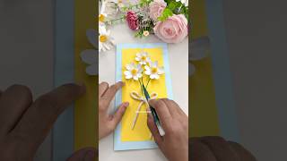 DIY Flower Thank You Card | Egg Carton Flower Craft | Teacher Appreciation Card #trending #shorts