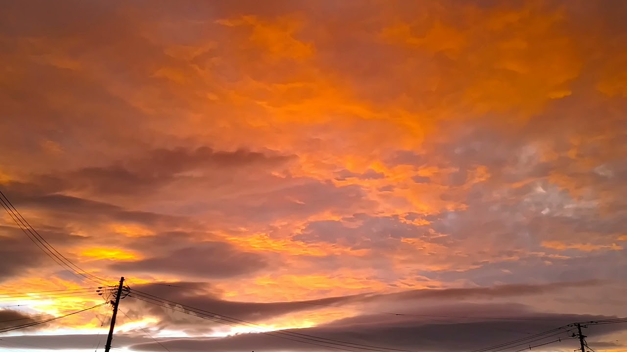 夕陽 夕焼けオレンジ色の雲 動画アリ Mi Gu Me73のブログ