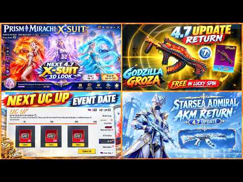 🔴 NEXT 4.7 (X-SUIT) 3D LOOK | NEXT UC UP EVENT DATE | FREE GODZILLA GROZA | 4.7 ULTIMATE RETURN