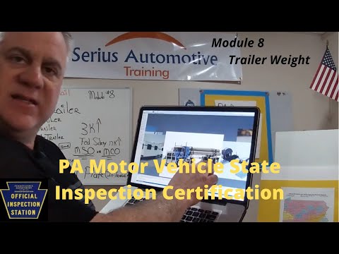 PA Motor Vehicle State Inspection Re-CertificationTraining Module 8