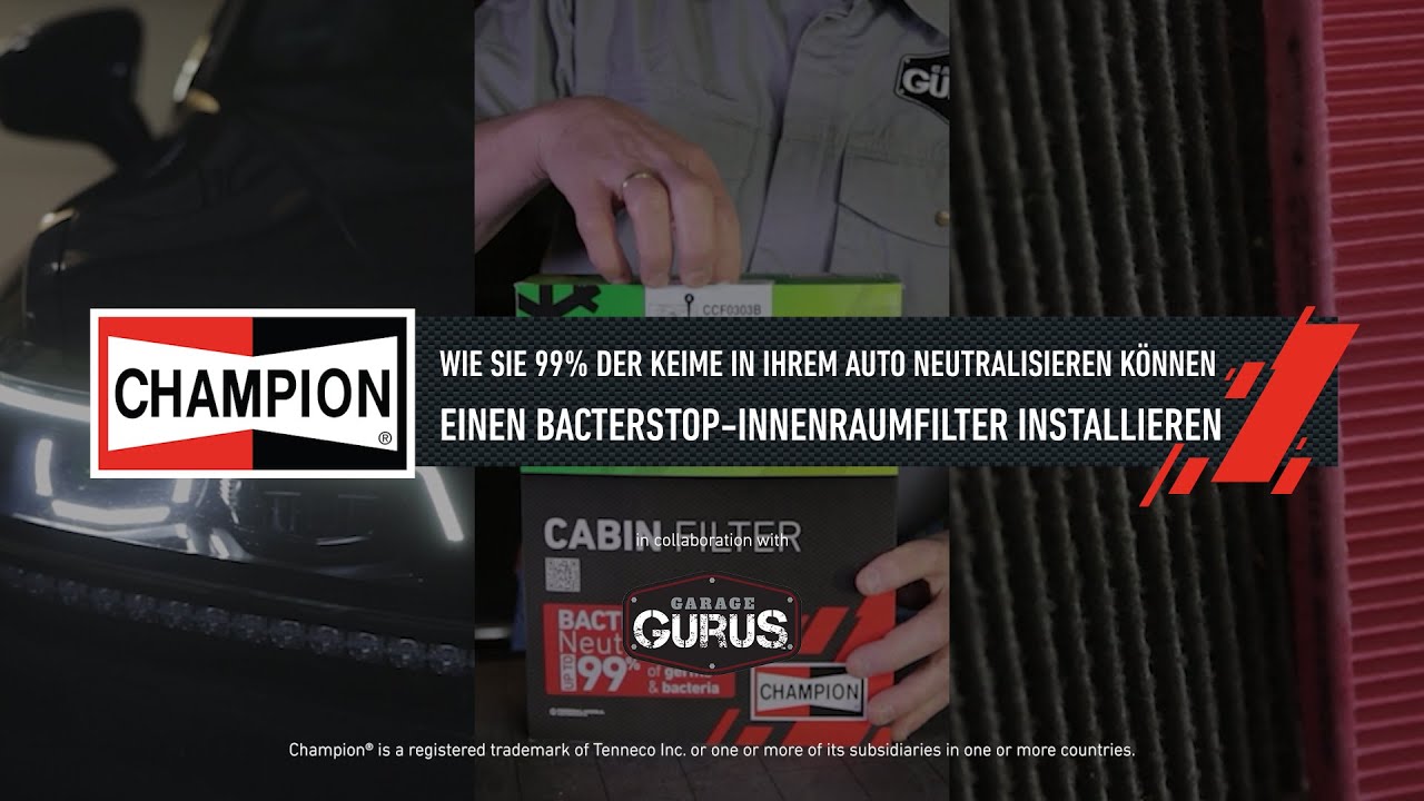 99% KEIME UND BAKTERIEN IN IHREM AUTO NEUTRALISIEREN  BACTERSTOP-INNENRAUMFILTER EINBAUEN