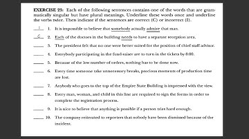 Lesson 23   make verbs agree after certain words