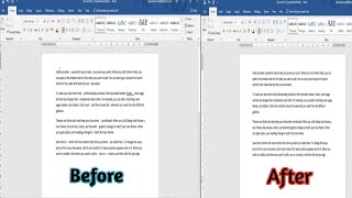 Ms Word mein Text kai bech kai space ek sath kam kaise/How to reduce space between text